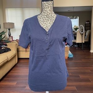 White Stag Basic Blue Button up Tee